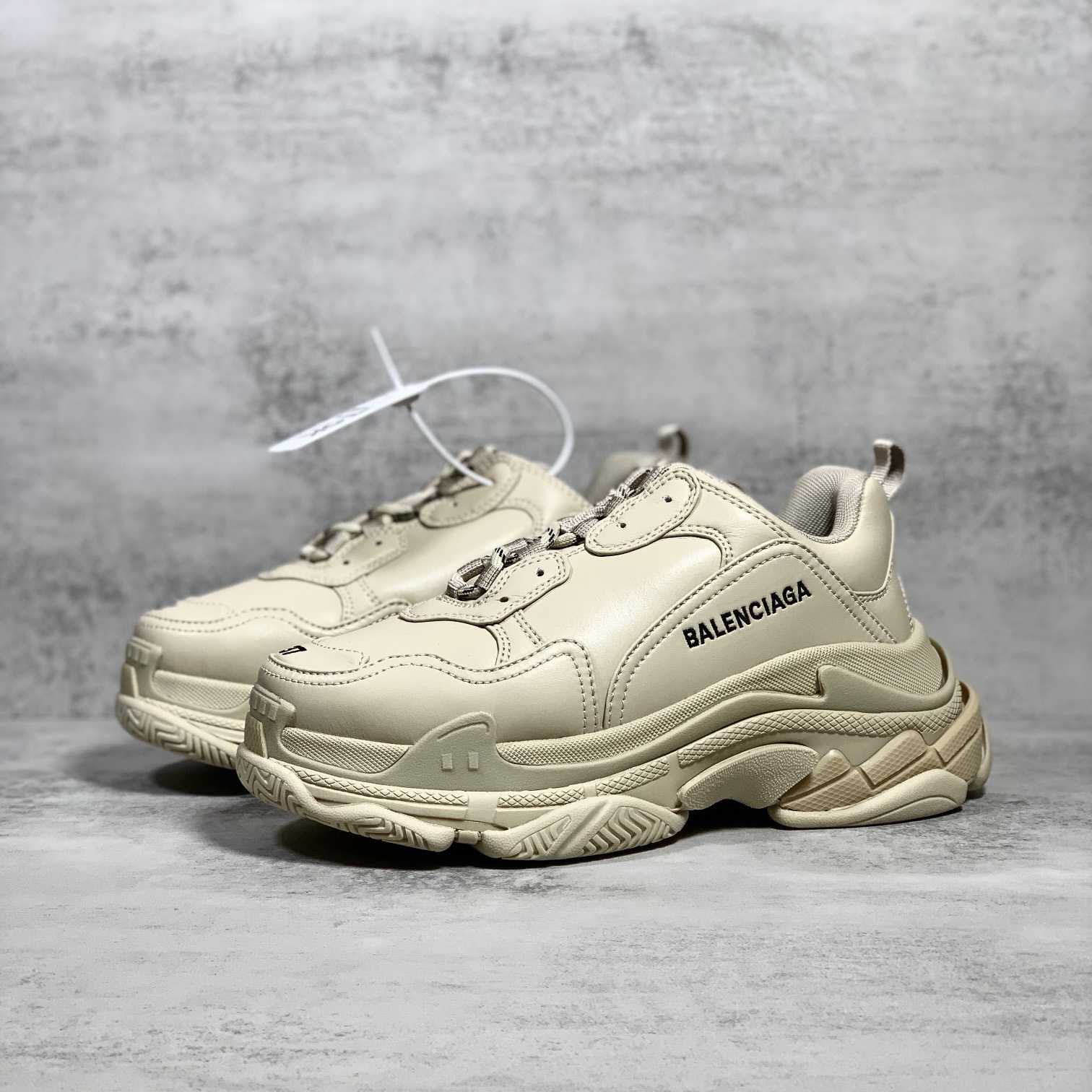 Balenciaga Triple S Sneaker In Beige Technical Material - FashionPlug