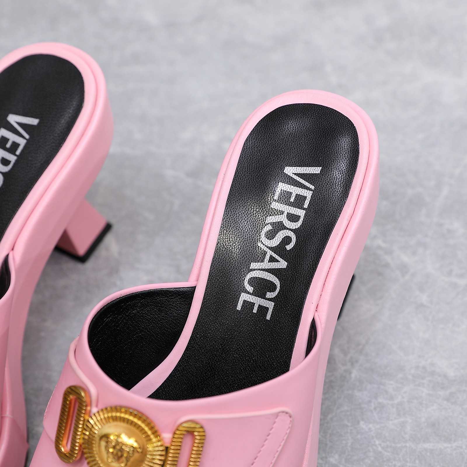 Versace Medusa Biggie Crystal Mules - FashionPlug