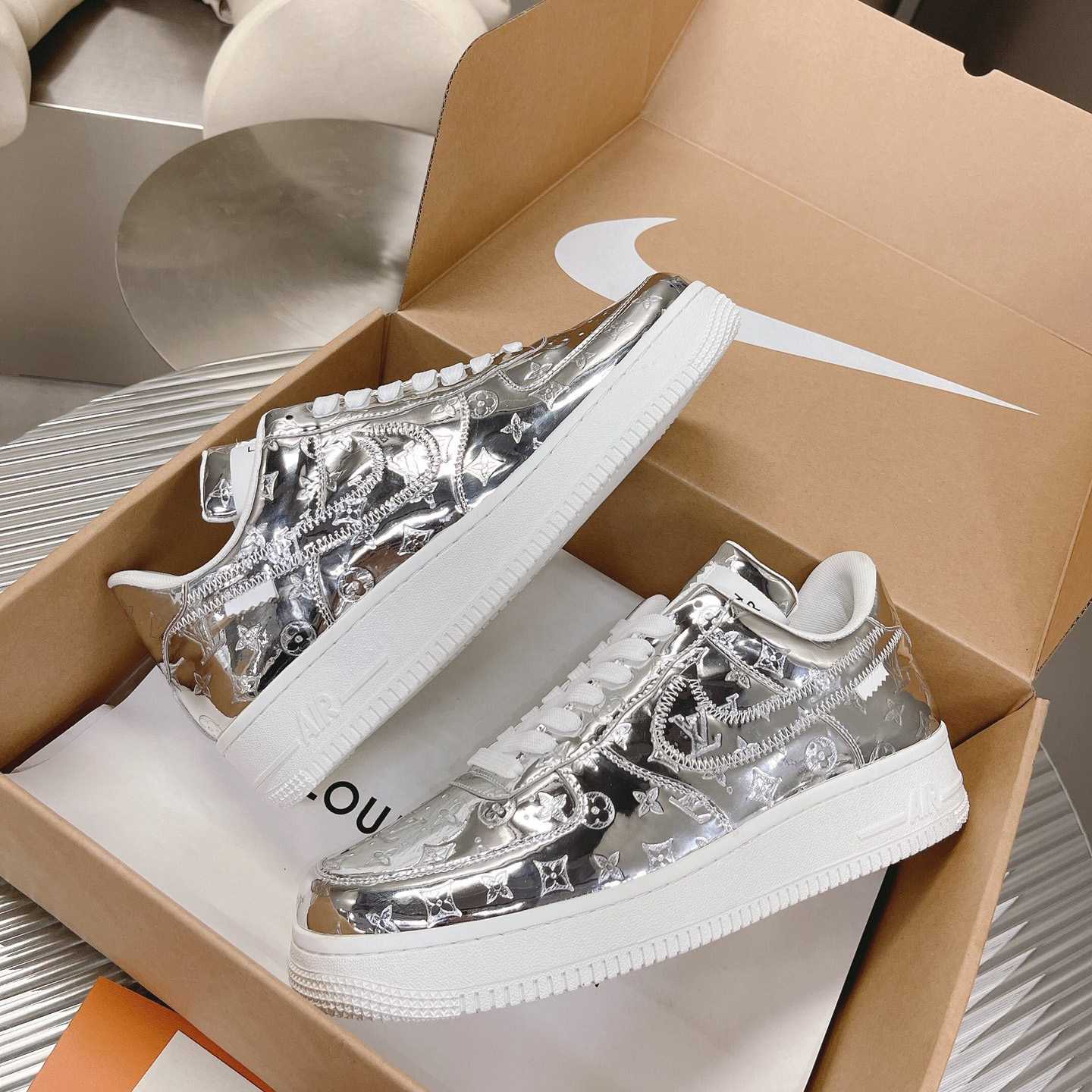 Louis Vuitton x Air Jordan1 Low AJ1 Sneaker - FashionPlug