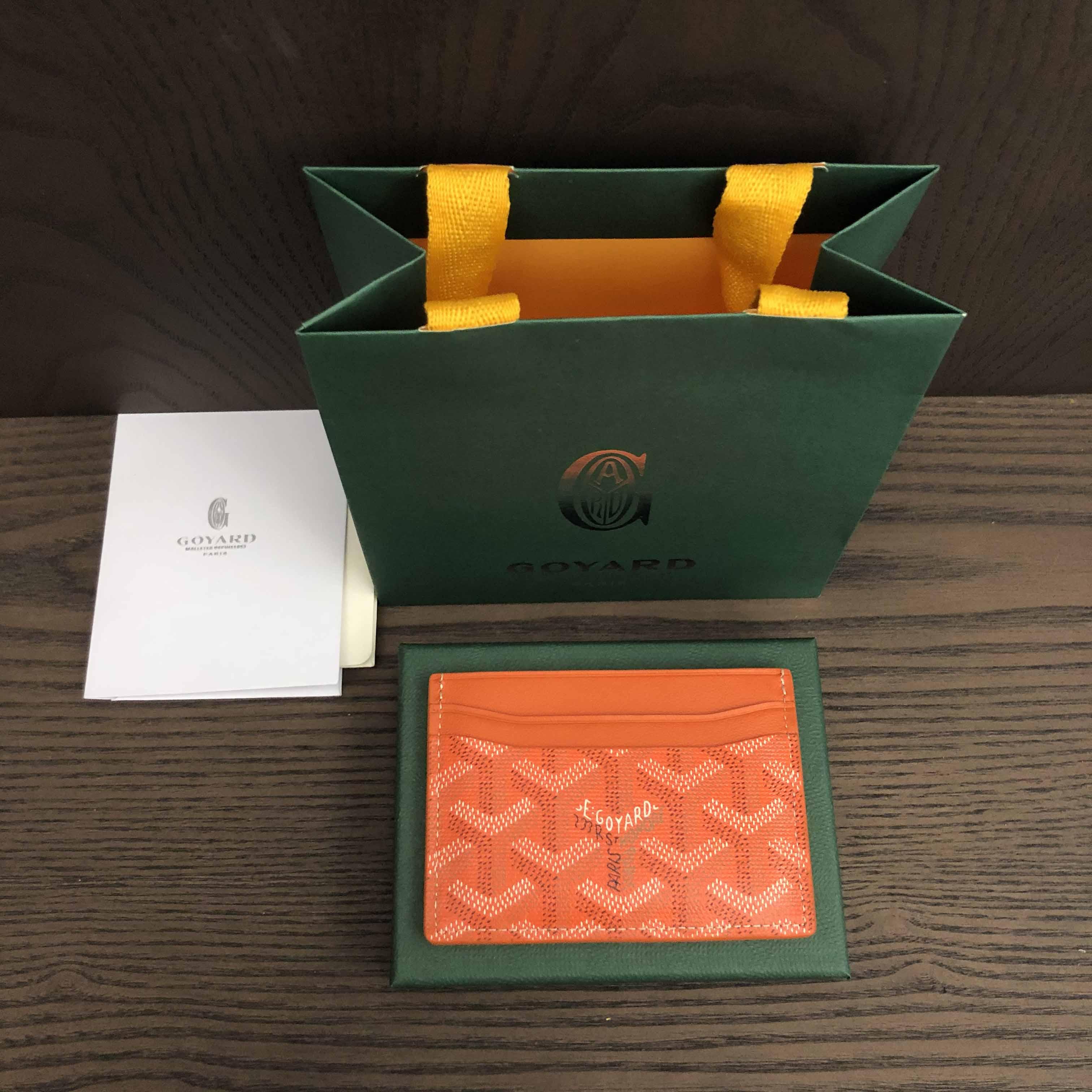 Goyard Card Holder Orange - FashionPlug