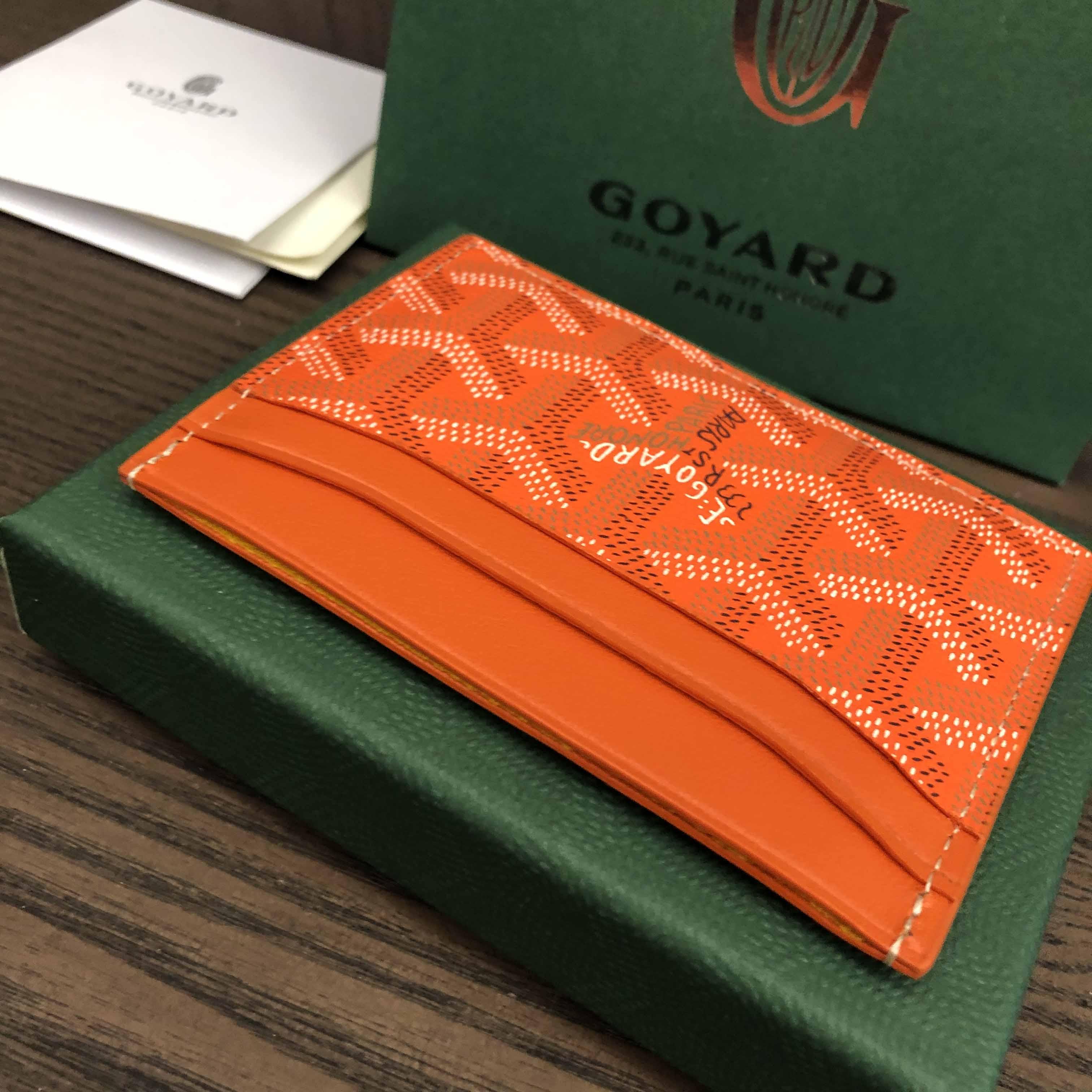 Goyard Card Holder Orange - FashionPlug
