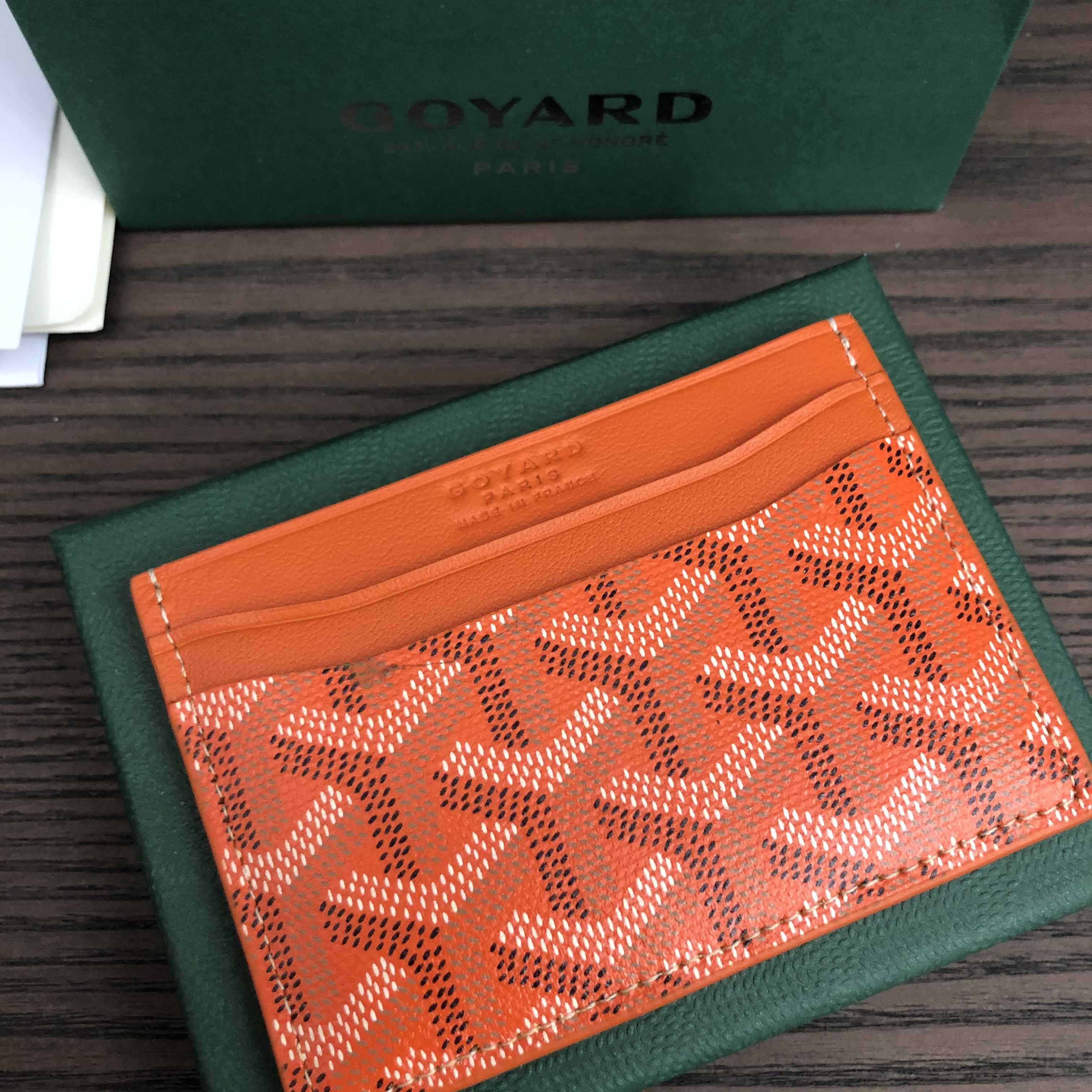 Goyard Card Holder Orange - FashionPlug