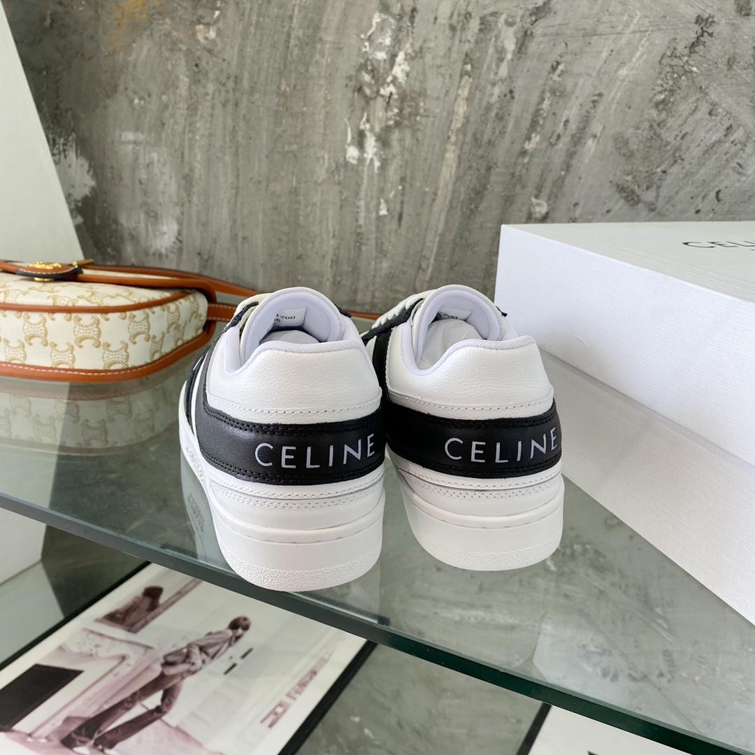 Celine Trainer Low Lace-Up Sneaker In Calfskin - FashionPlug