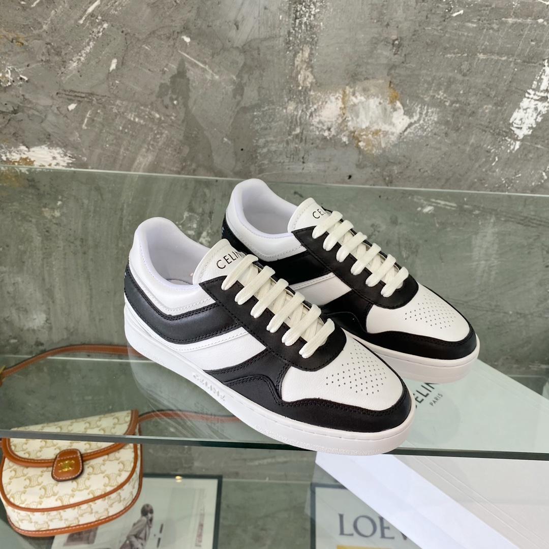 Celine Trainer Low Lace-Up Sneaker In Calfskin - FashionPlug