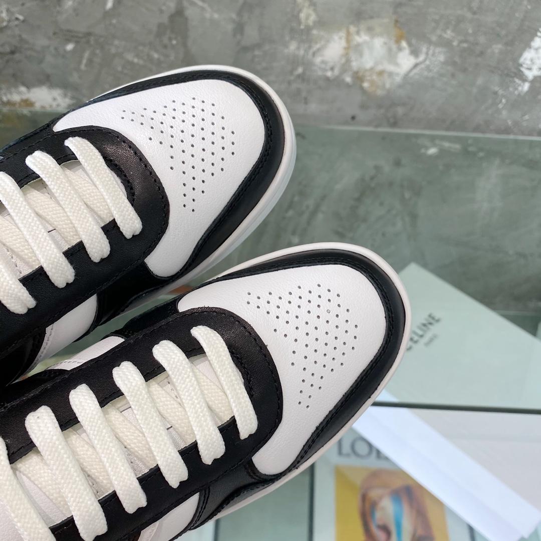 Celine Trainer Low Lace-Up Sneaker In Calfskin - FashionPlug
