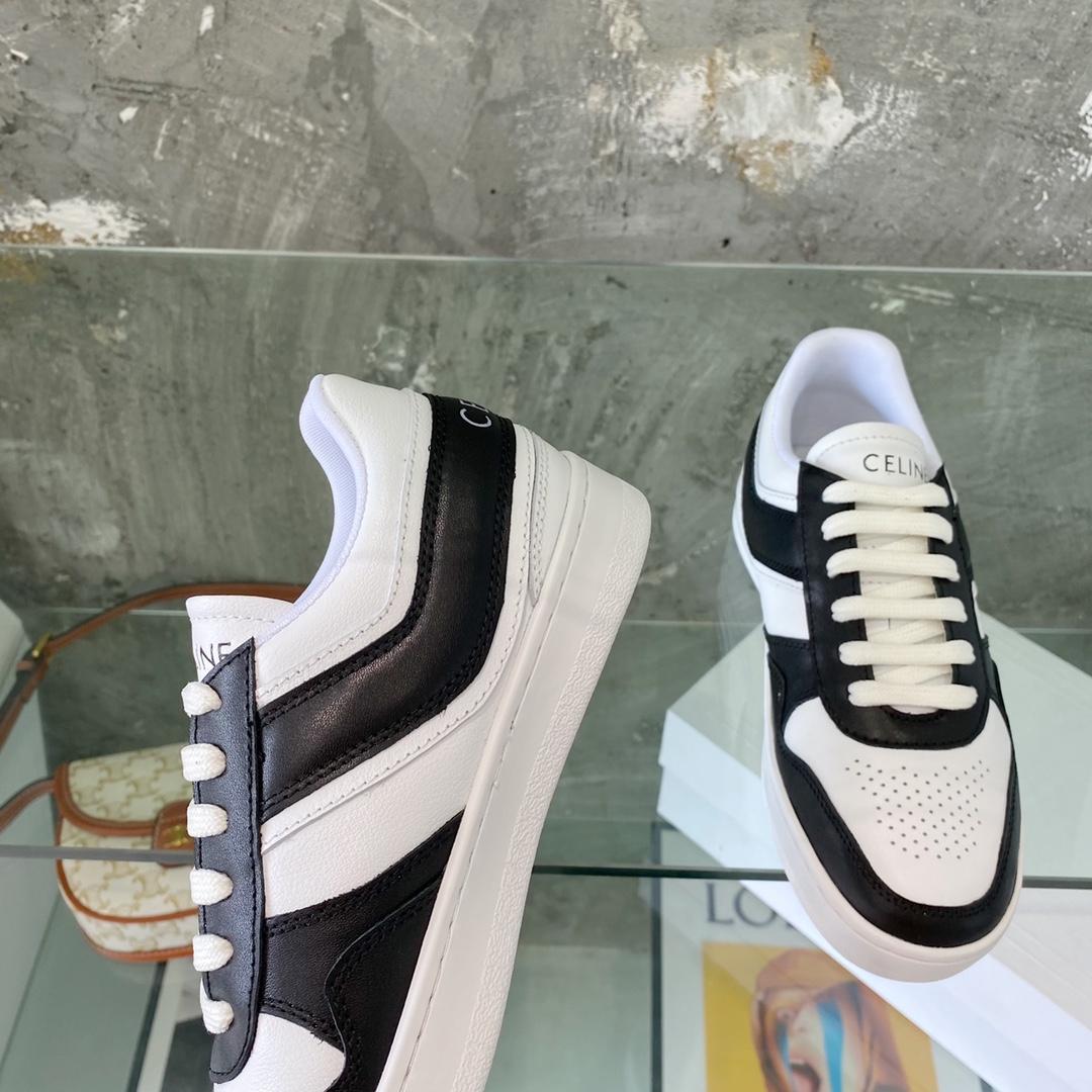 Celine Trainer Low Lace-Up Sneaker In Calfskin - FashionPlug