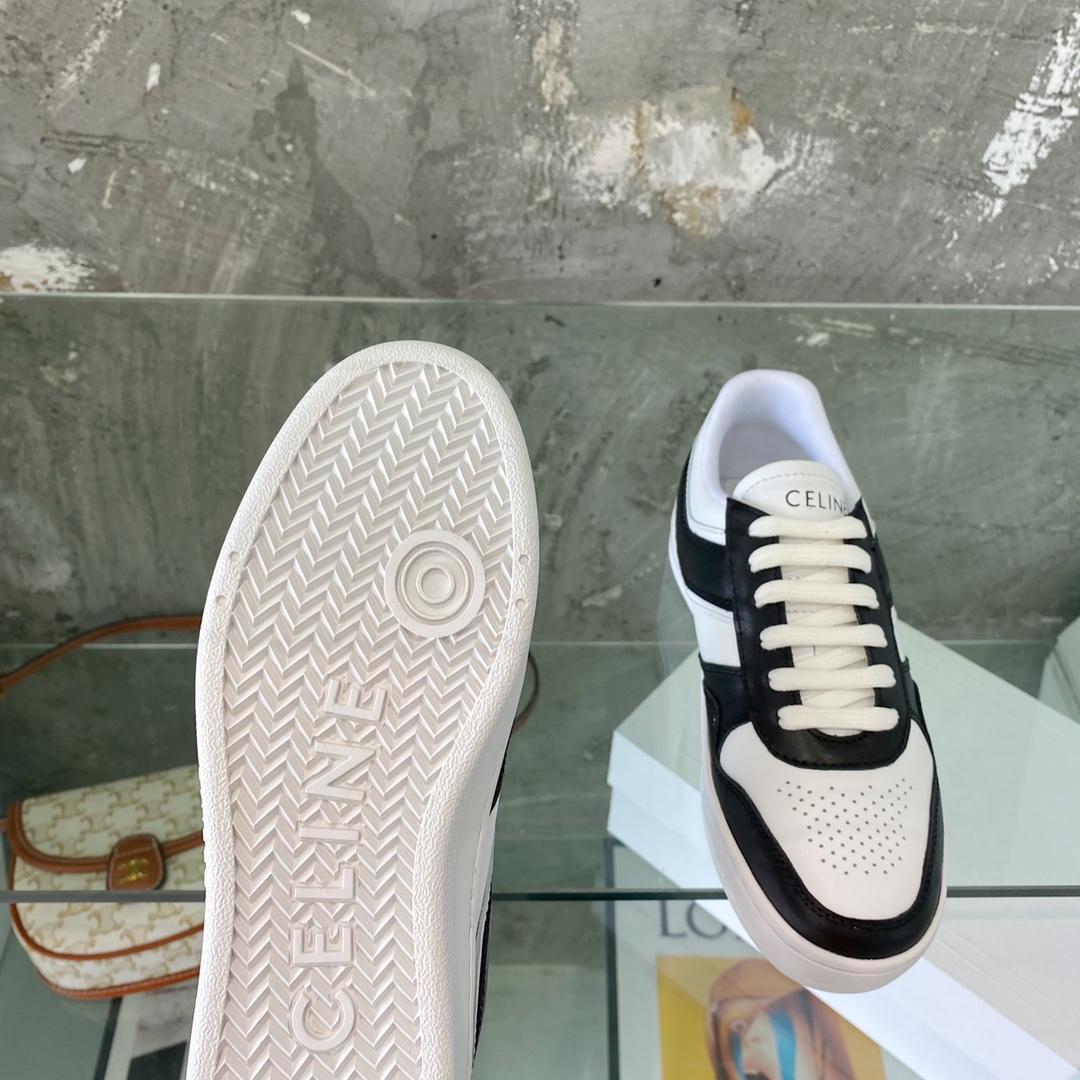 Celine Trainer Low Lace-Up Sneaker In Calfskin - FashionPlug