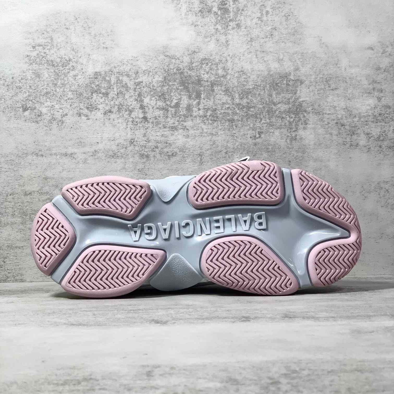 Balenciaga Triple S Sneaker In Grey, White, Light Yellow, Light Pink And Light Nlue Double Foam And Mesh - FashionPlug
