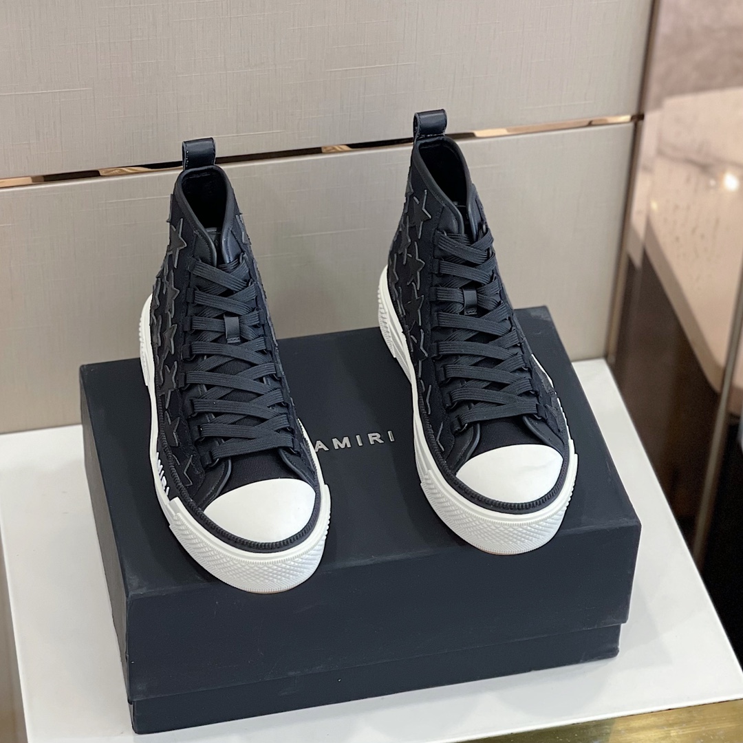 Amiri Stars Court HI High Top Sneaker - FashionPlug
