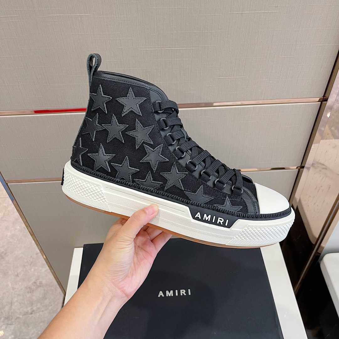 Amiri Stars Court HI High Top Sneaker - FashionPlug