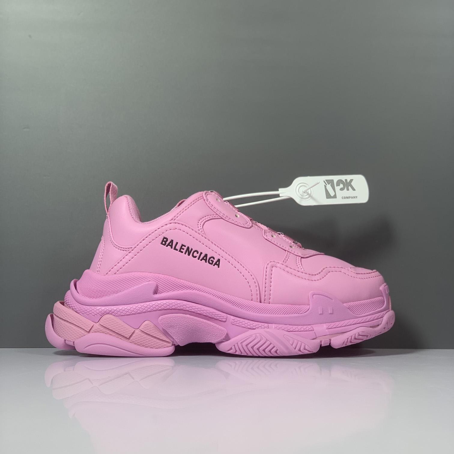 Balenciaga Triple S Sneaker In Pink Technical Material - FashionPlug