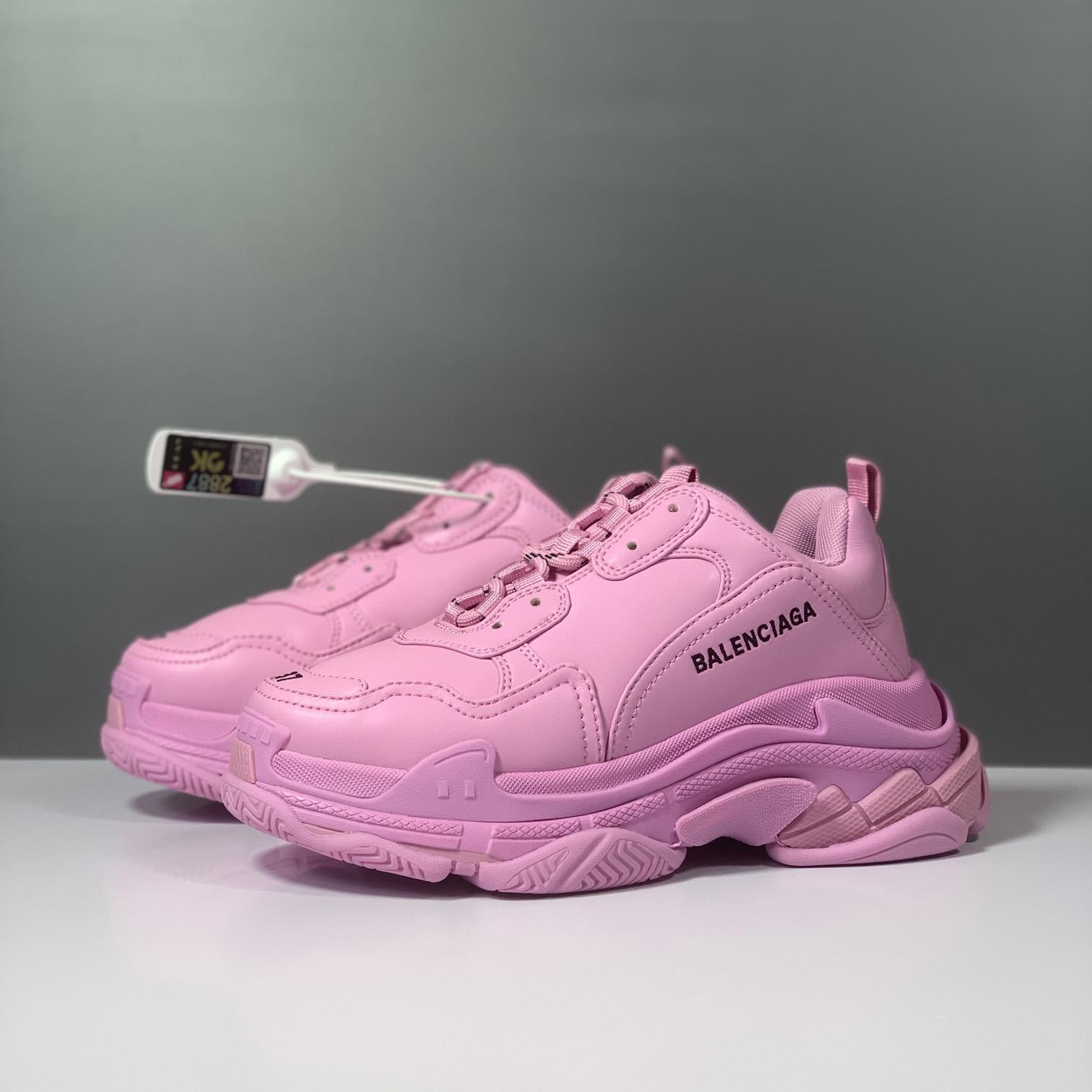 Balenciaga Triple S Sneaker In Pink Technical Material - FashionPlug