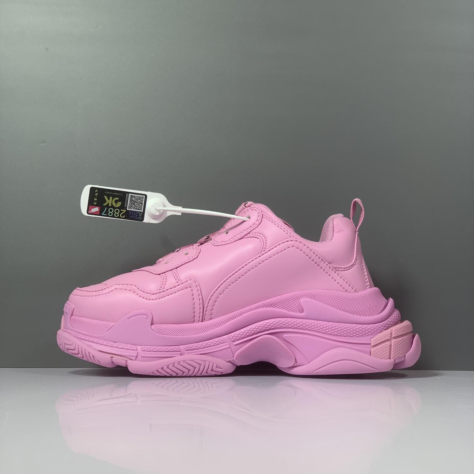 Balenciaga Triple S Sneaker In Pink Technical Material - FashionPlug