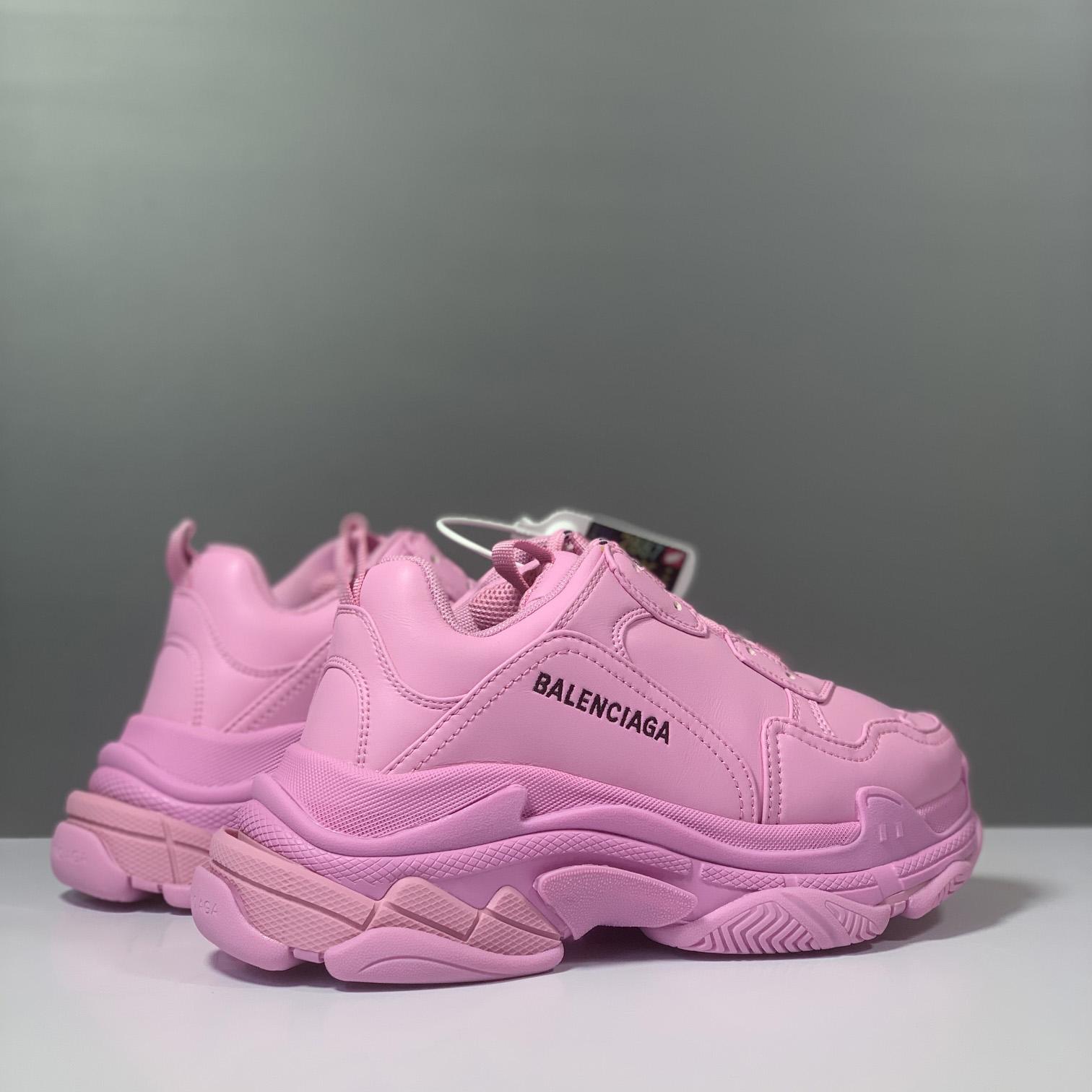 Balenciaga Triple S Sneaker In Pink Technical Material - FashionPlug