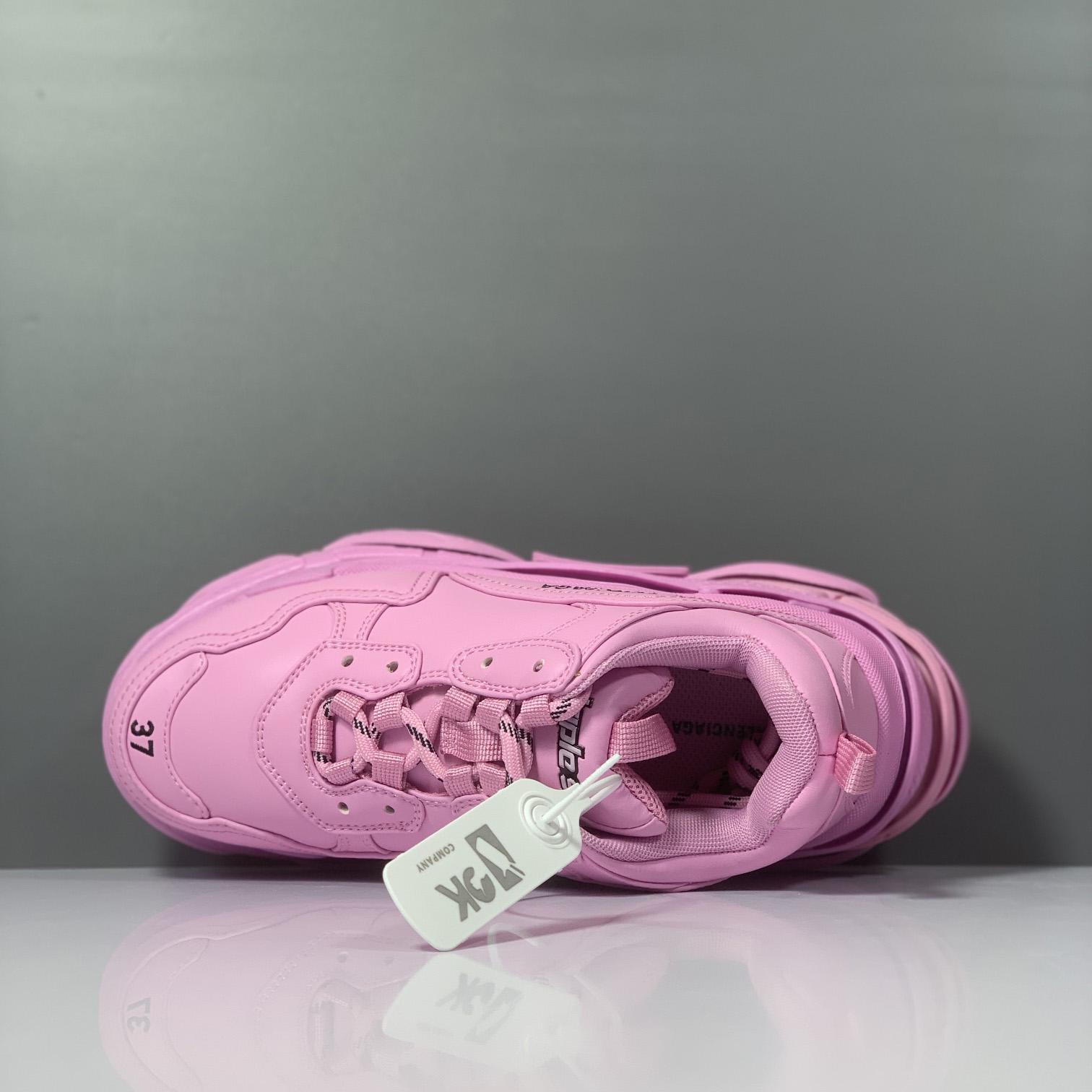 Balenciaga Triple S Sneaker In Pink Technical Material - FashionPlug