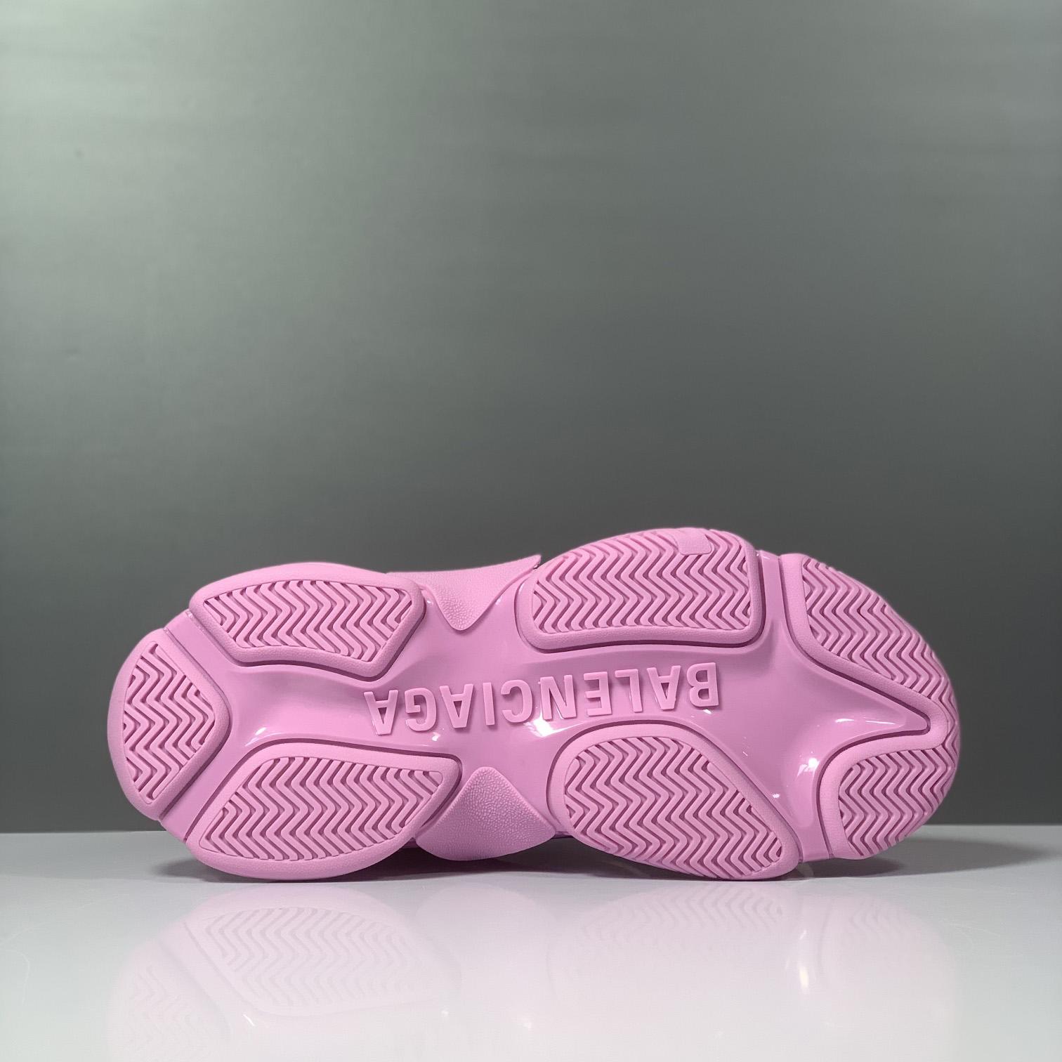 Balenciaga Triple S Sneaker In Pink Technical Material - FashionPlug