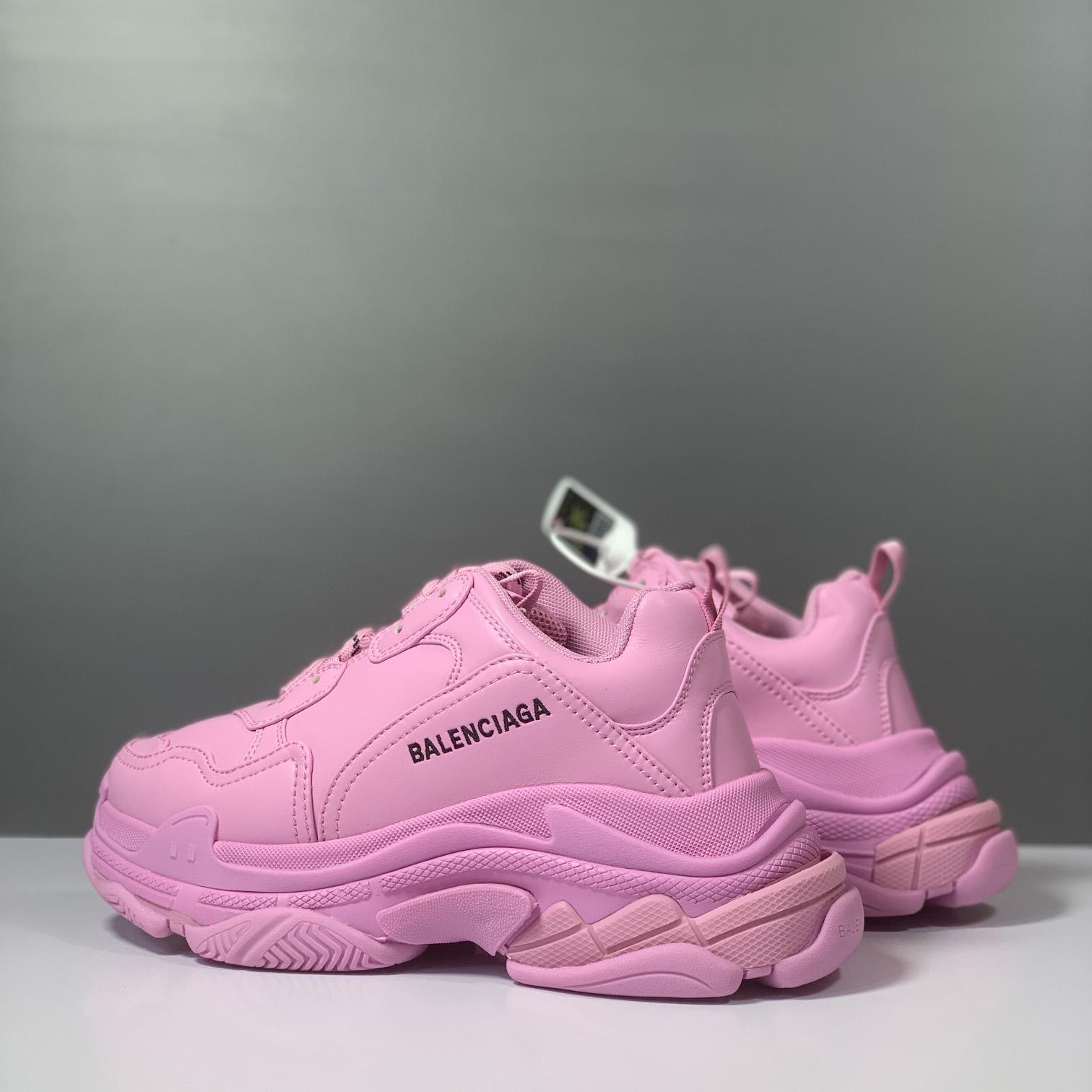 Balenciaga Triple S Sneaker In Pink Technical Material - FashionPlug