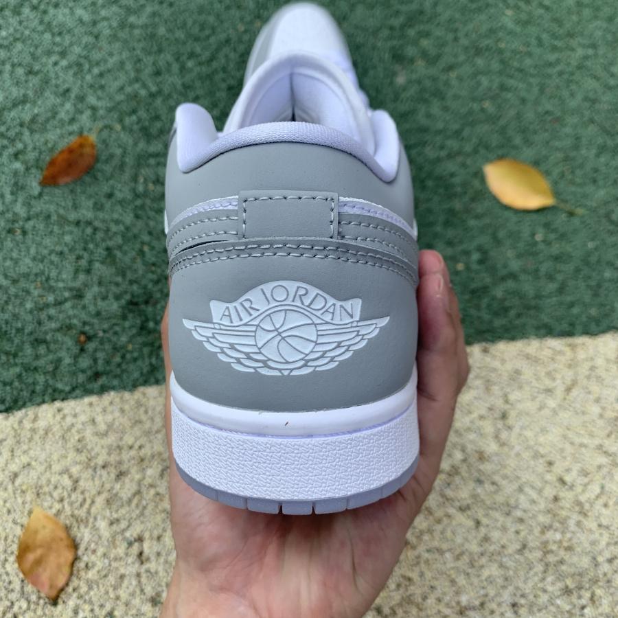 Air Jordan 1 Low White Wolf Grey Sneaker    DC0774-105 - FashionPlug