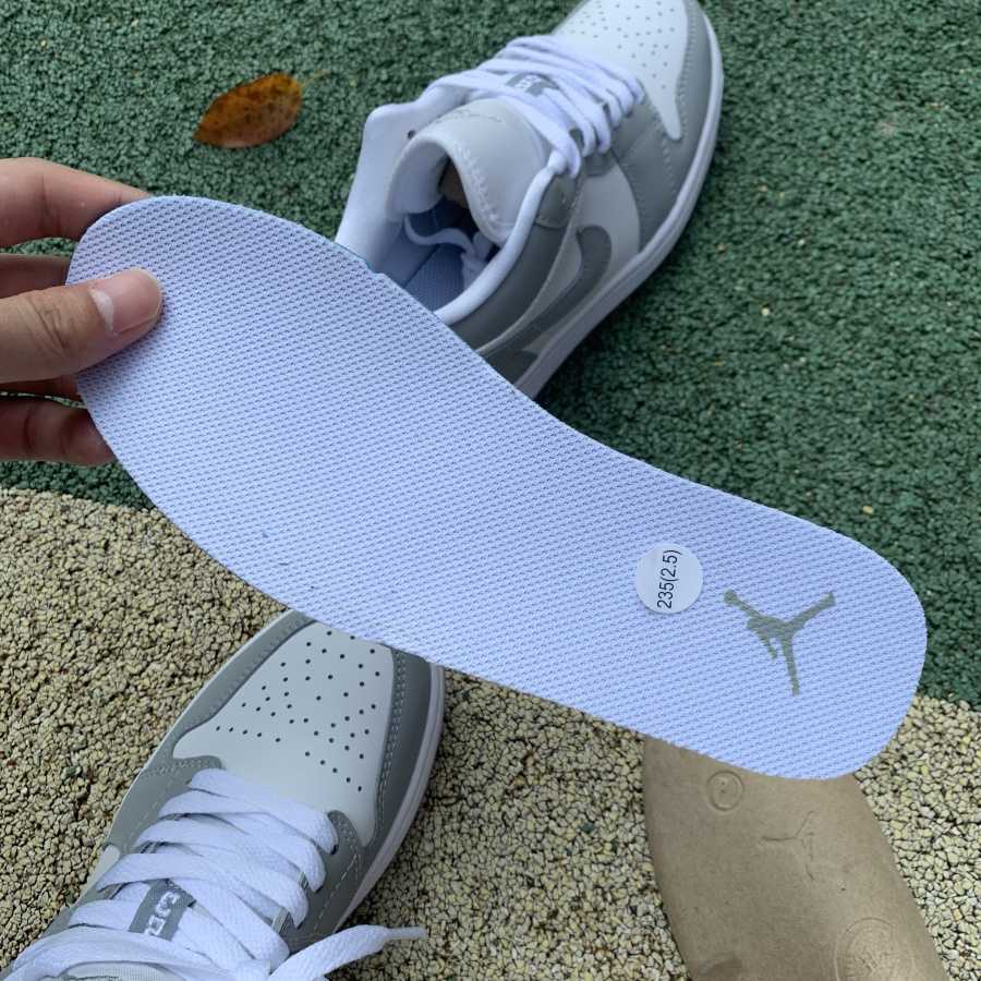 Air Jordan 1 Low White Wolf Grey Sneaker    DC0774-105 - FashionPlug