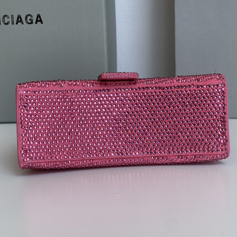 Balenciaga Hourglass XS Handbag With Rhinestones(19-8-21cm) - FashionPlug