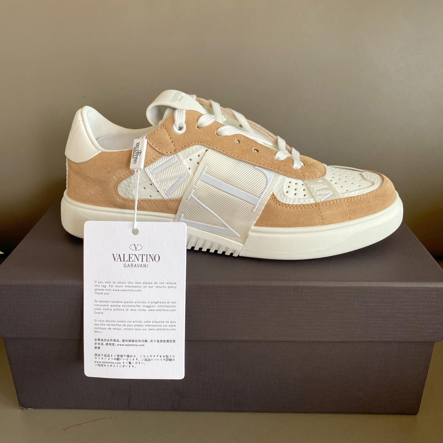 Valenti Low-Top Calfskin Vl7n Sneaker With Bands - FashionPlug