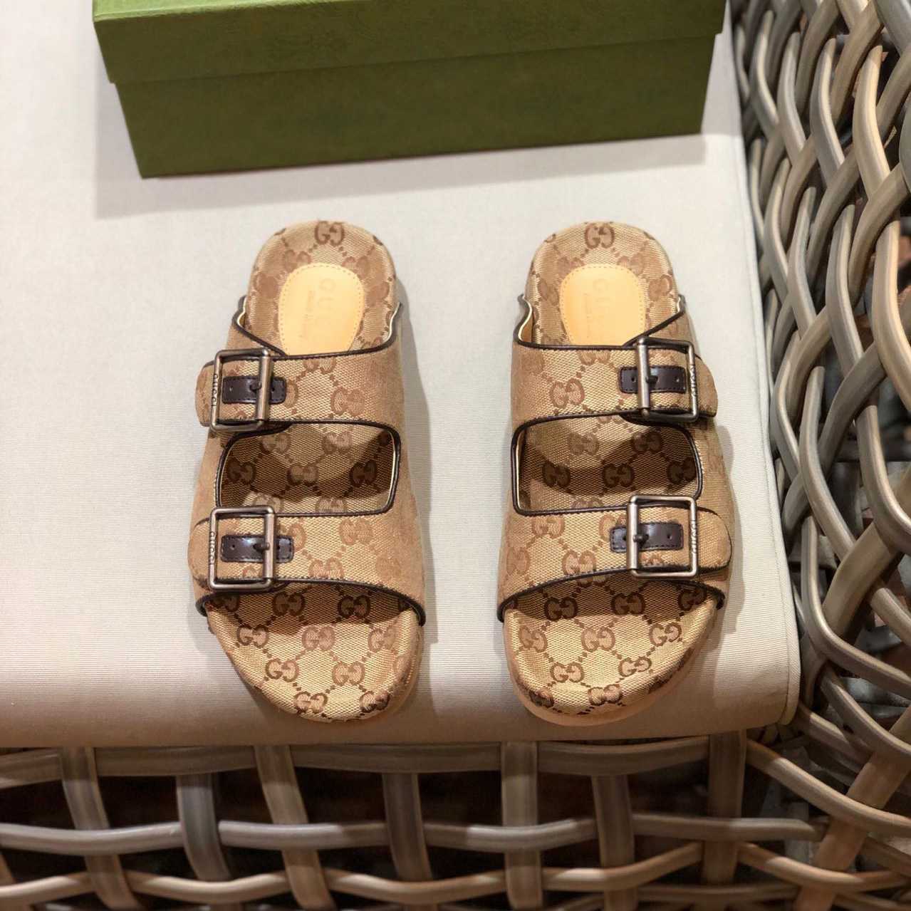 Gucci Men's Slide Sandal With Straps - FashionPlug