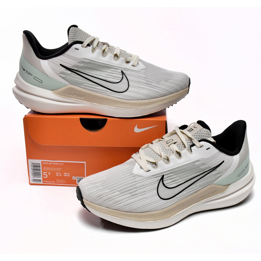 Nike Air Winflo 9 Light Grey Beige Light Green Sneaker      DV9121-011 - FashionPlug