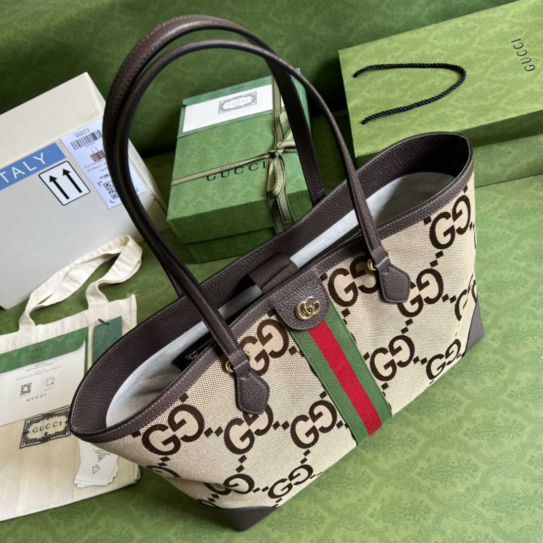 Gucci Ophidia Jumbo GG Medium Tote(32-28-14cm) - FashionPlug