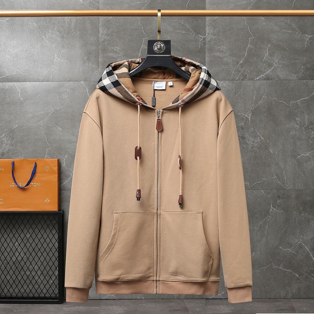 Burberry Check Hood Cotton Hooded Top - FashionPlug