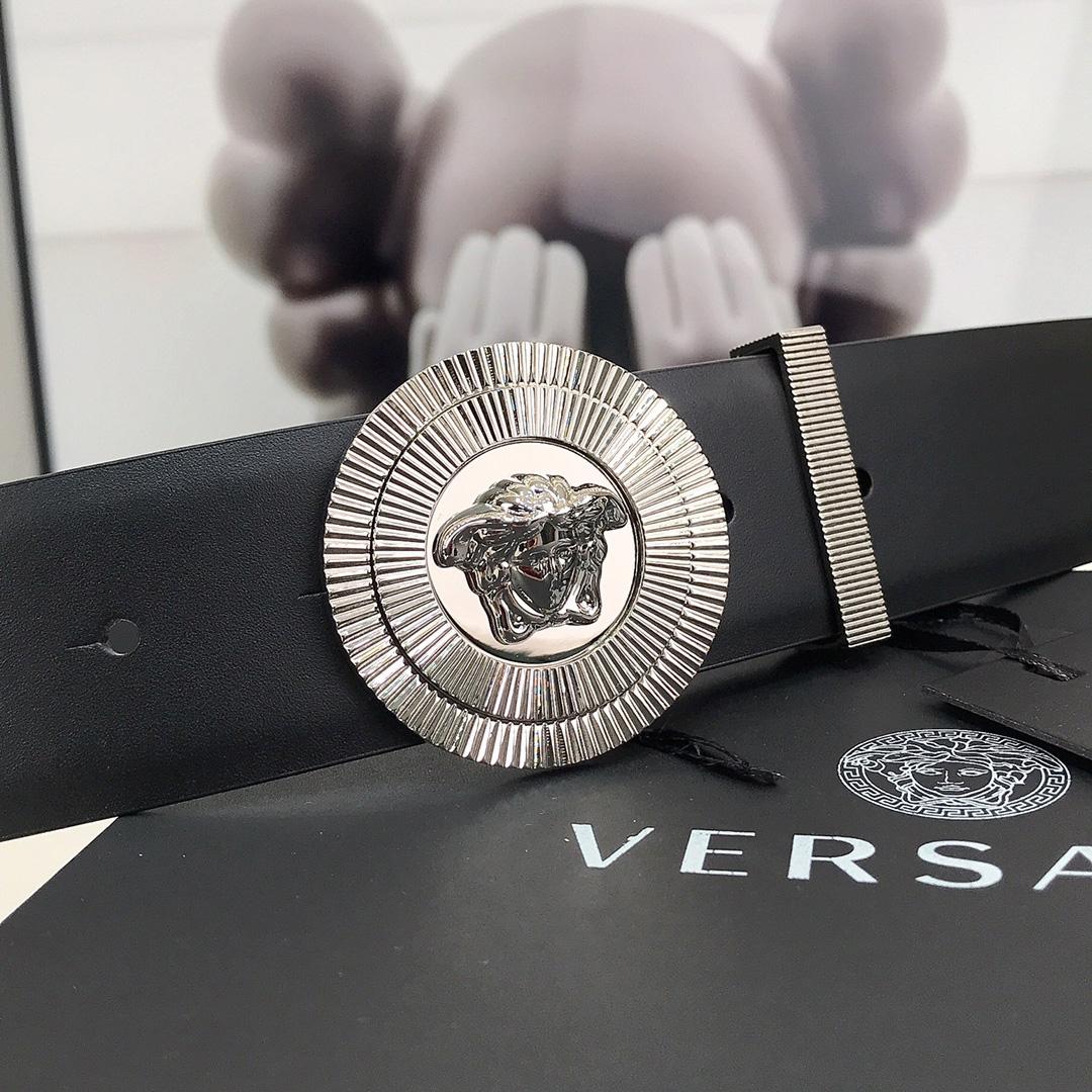 Versace Enamel Medusa Biggie Belt   40mm - FashionPlug