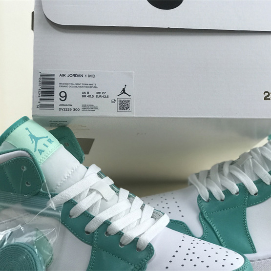 Air Jordan 1 Mid “Marine Green” Sneaker     DV2229-300 - FashionPlug
