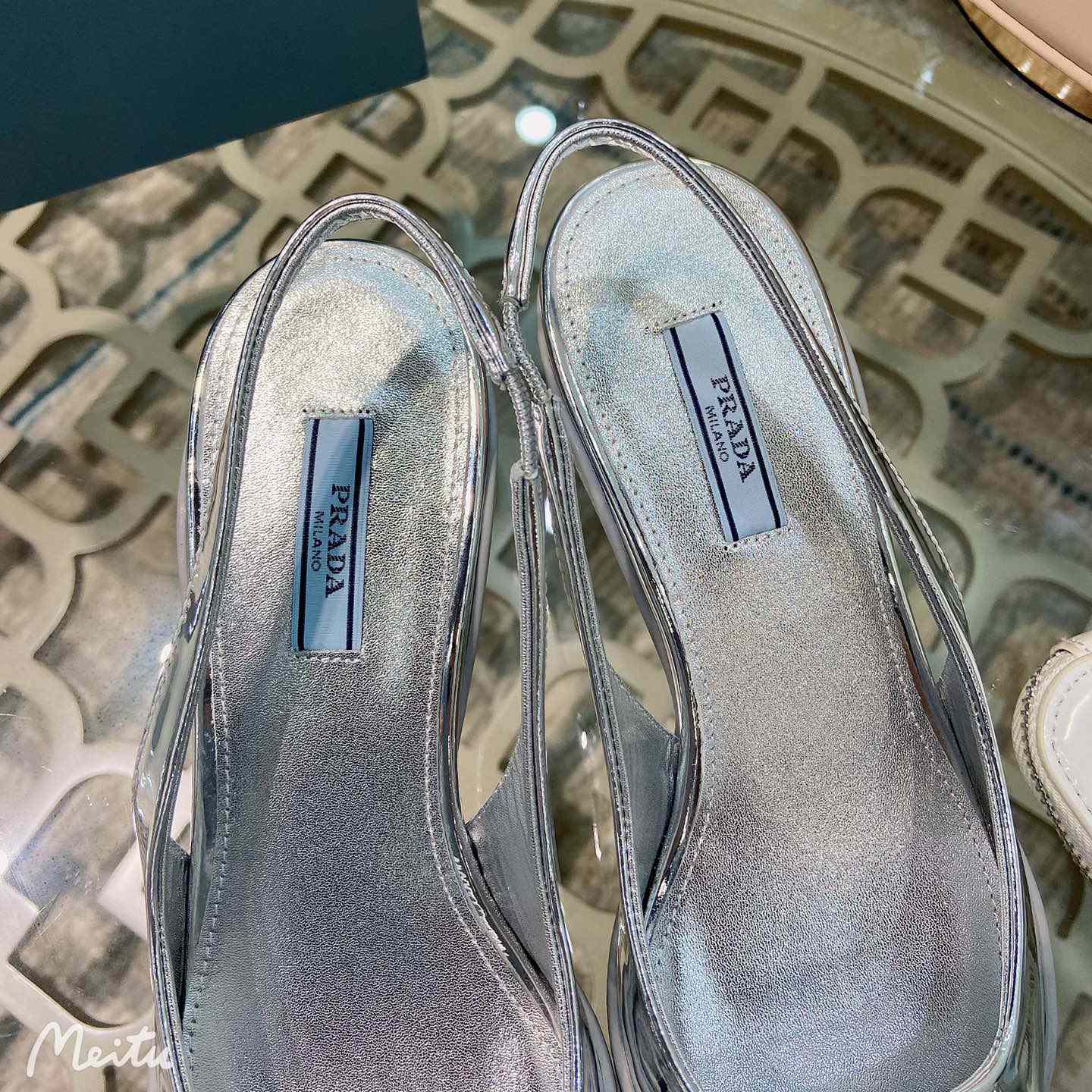 Prada Brushed Leather Slingback Pumps - FashionPlug