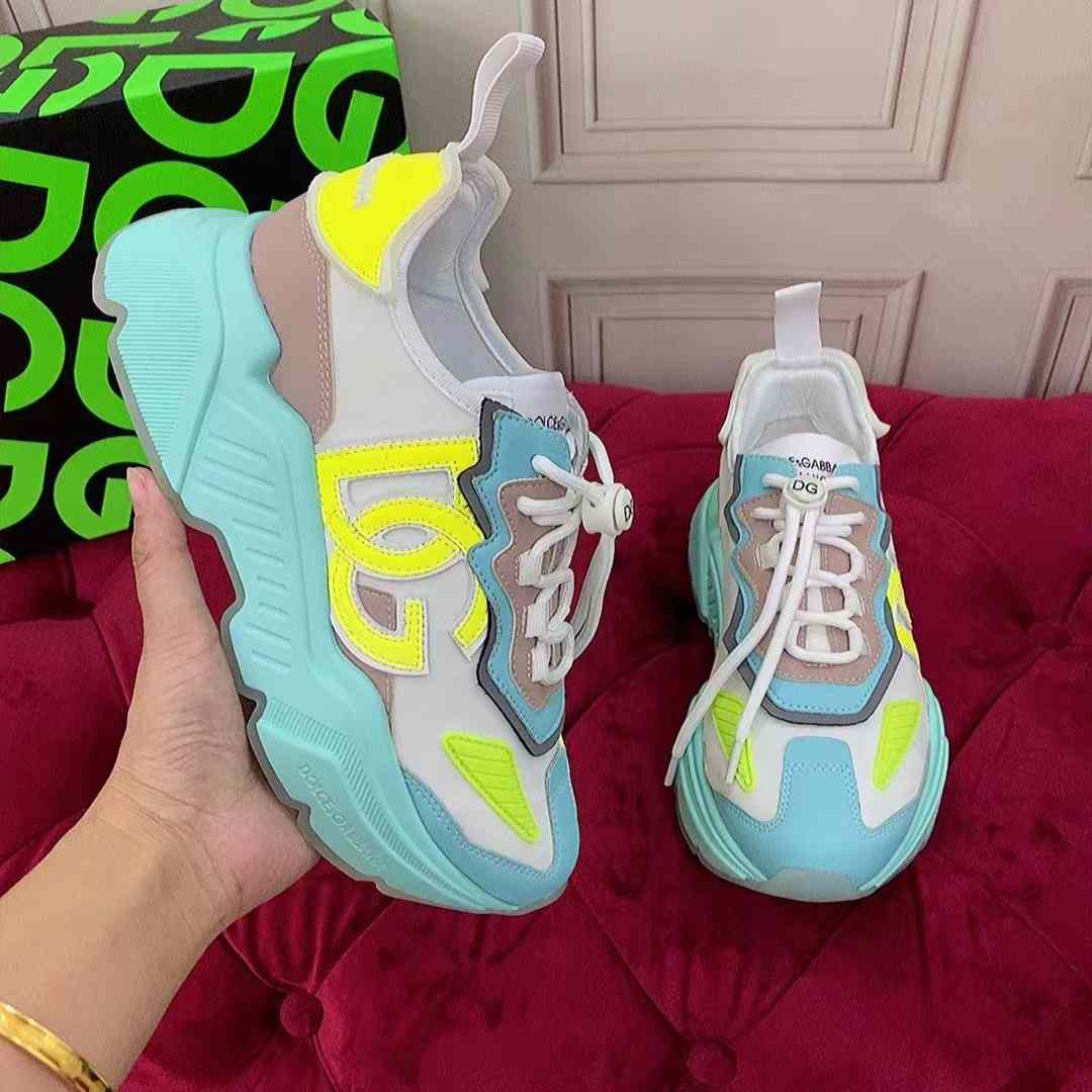 Dolce & Gabbana Mixed-Materials Daymaster Sneakers - FashionPlug