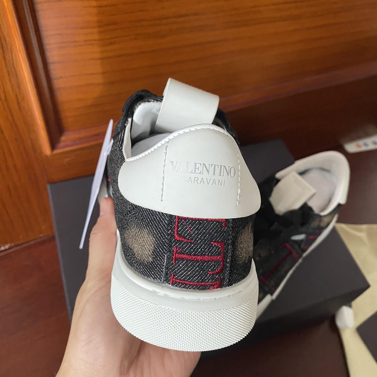 Valenti Low-Top Calfskin Vl7n Sneaker With Bands - FashionPlug