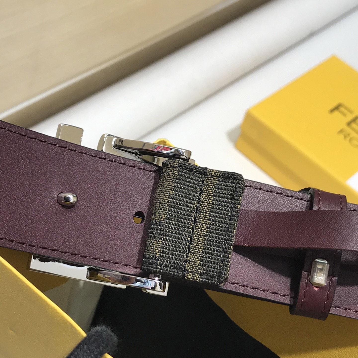 Fendi Brown Fabric Belt - FashionPlug