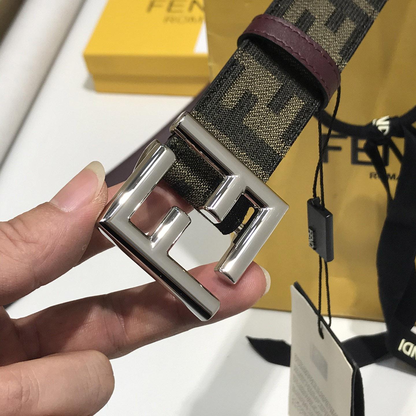 Fendi Brown Fabric Belt - FashionPlug