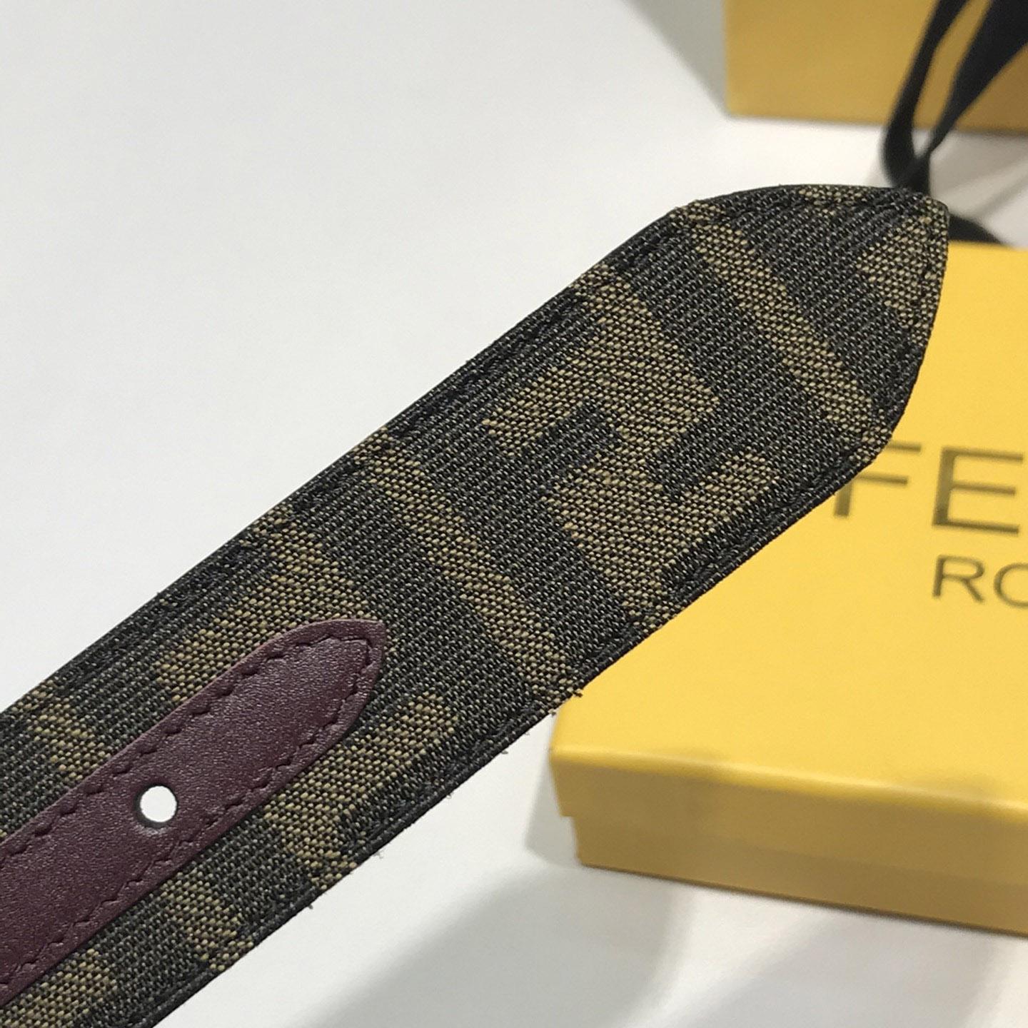 Fendi Brown Fabric Belt - FashionPlug
