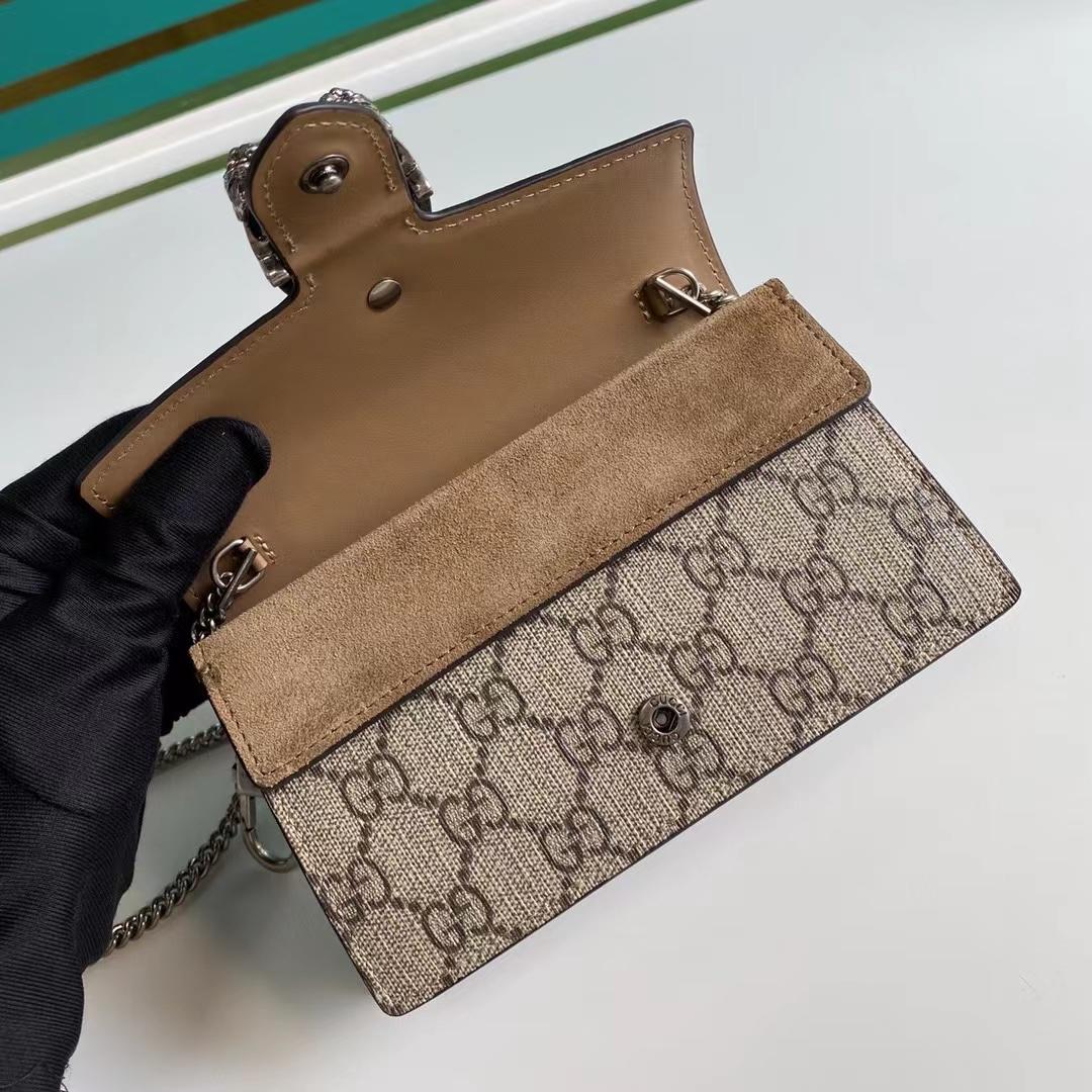 Gucci Dionysus GG Supreme Super Mini Bag(16.5-10-4.5cm)   476432 - FashionPlug