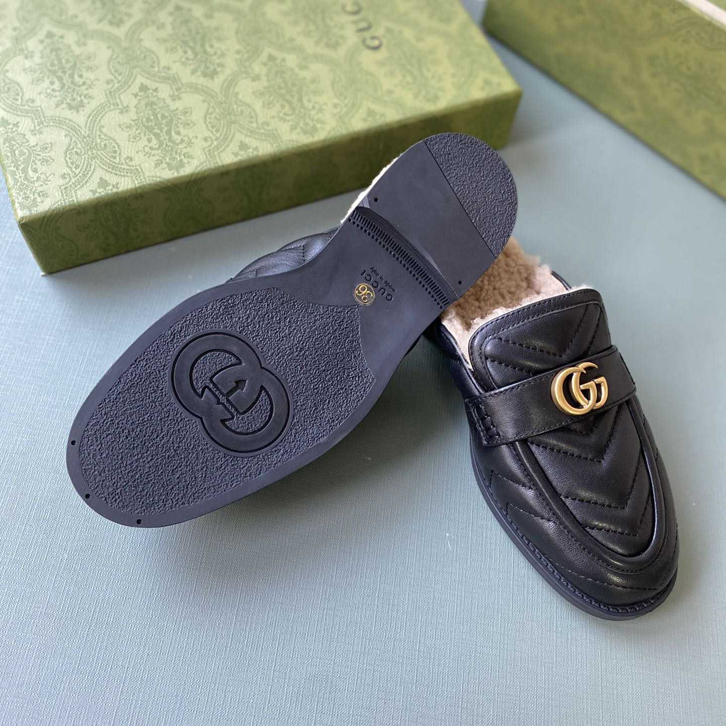 Gucci Women's Double G Slippers - FashionPlug