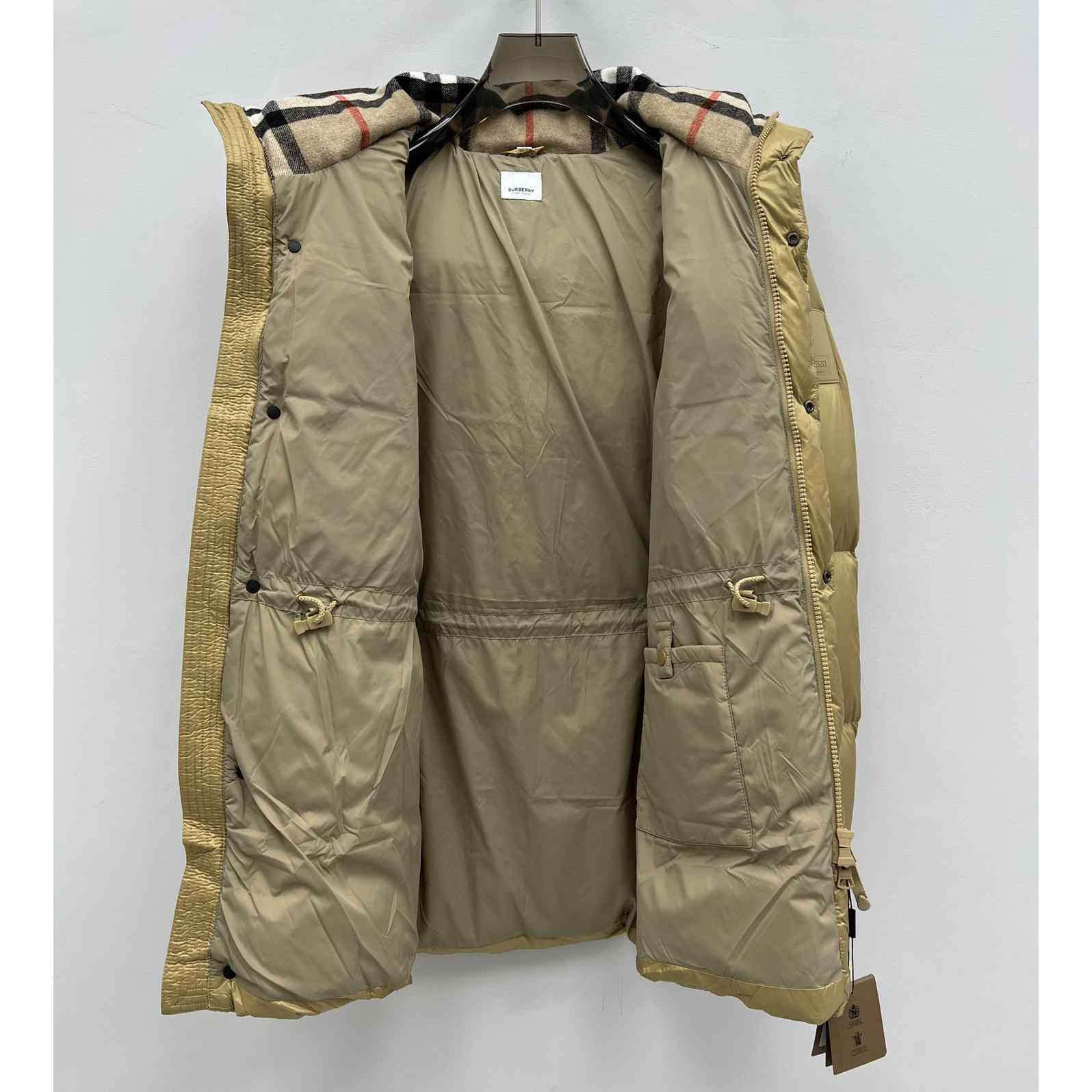Burberry Logo Appliqué Nylon Puffer Coat - FashionPlug