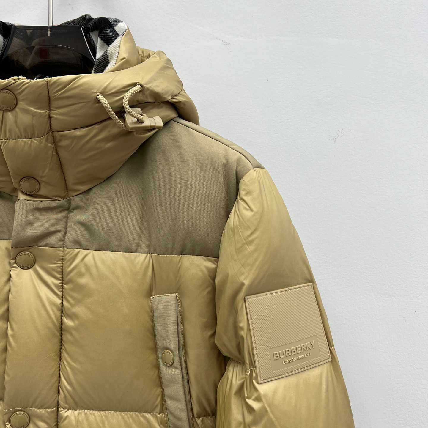 Burberry Logo Appliqué Nylon Puffer Coat - FashionPlug