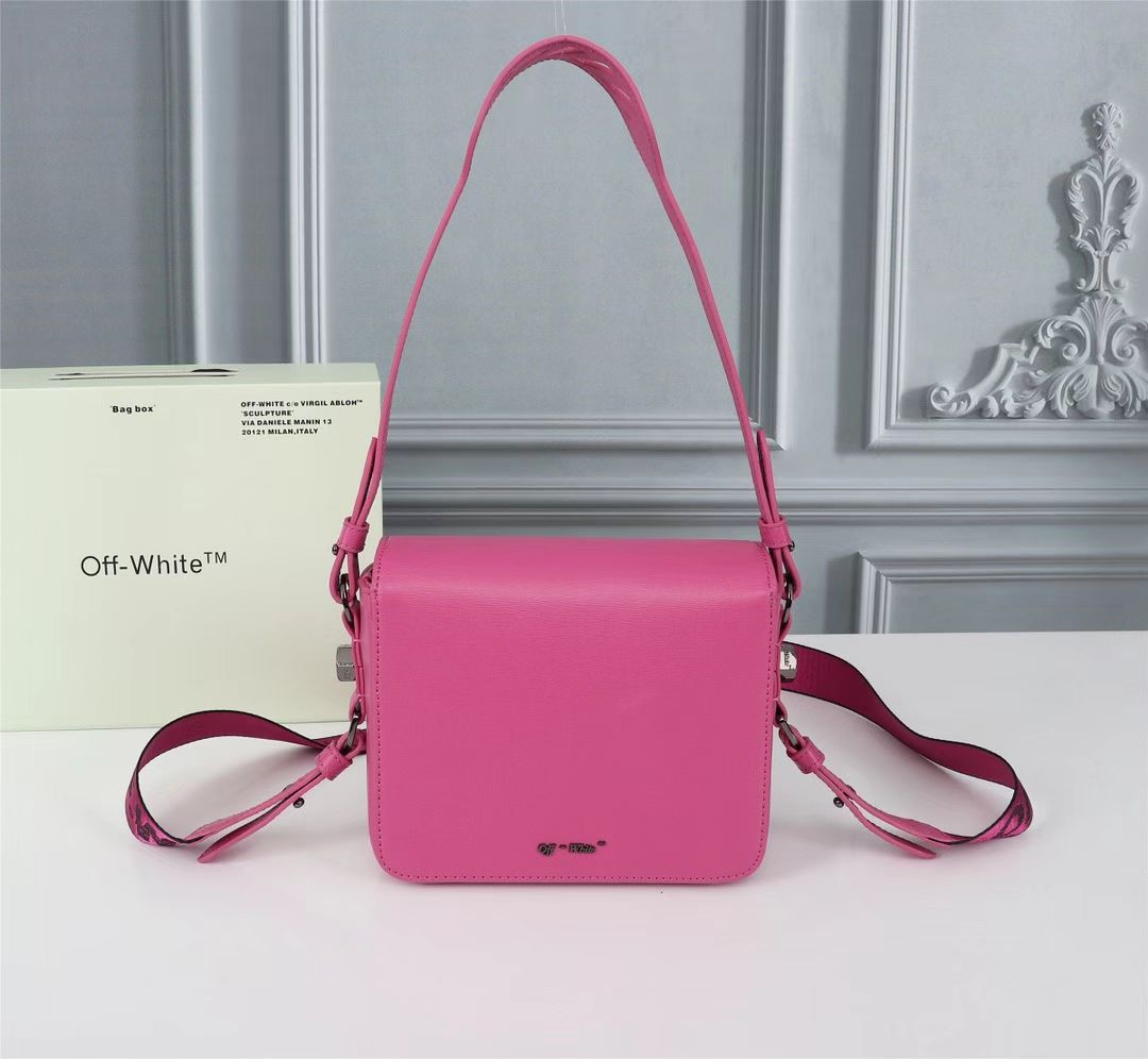 Off white Women’s Cowhide Twill Single Shoulder Messenger Bag Sling Bag - FashionPlug
