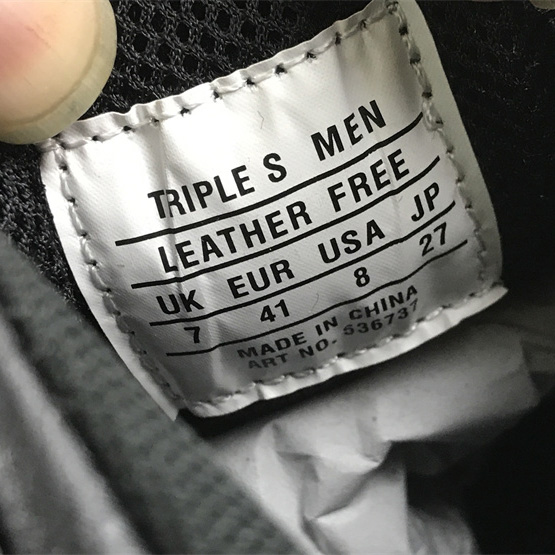 Balenciaga Triple S Logotype Sneaker In Black And White Technical Material - FashionPlug