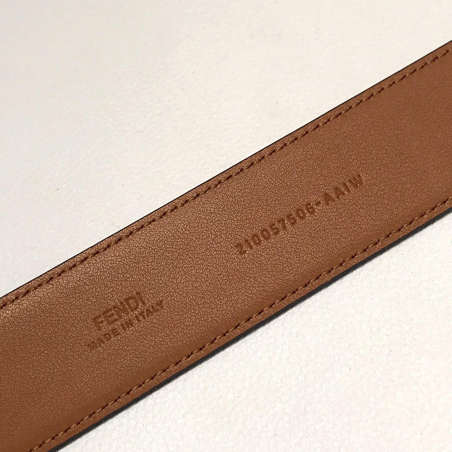 Fendi Brown Leather Belt - FashionPlug