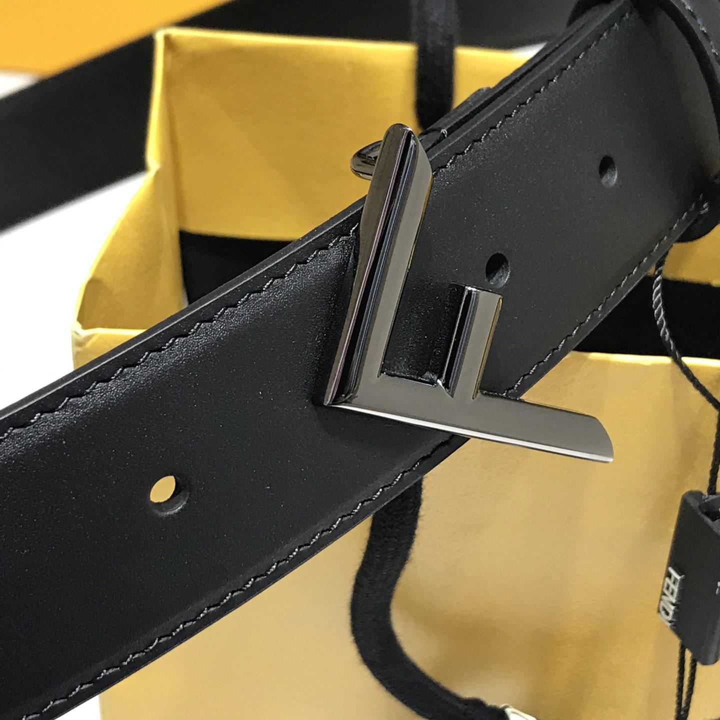 Fendi Black Leather Belt - FashionPlug