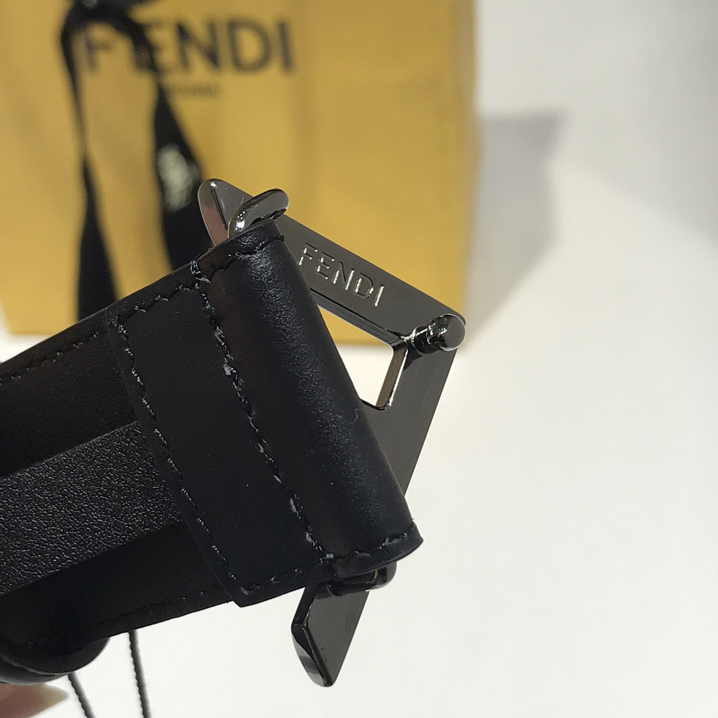 Fendi Black Leather Belt - FashionPlug