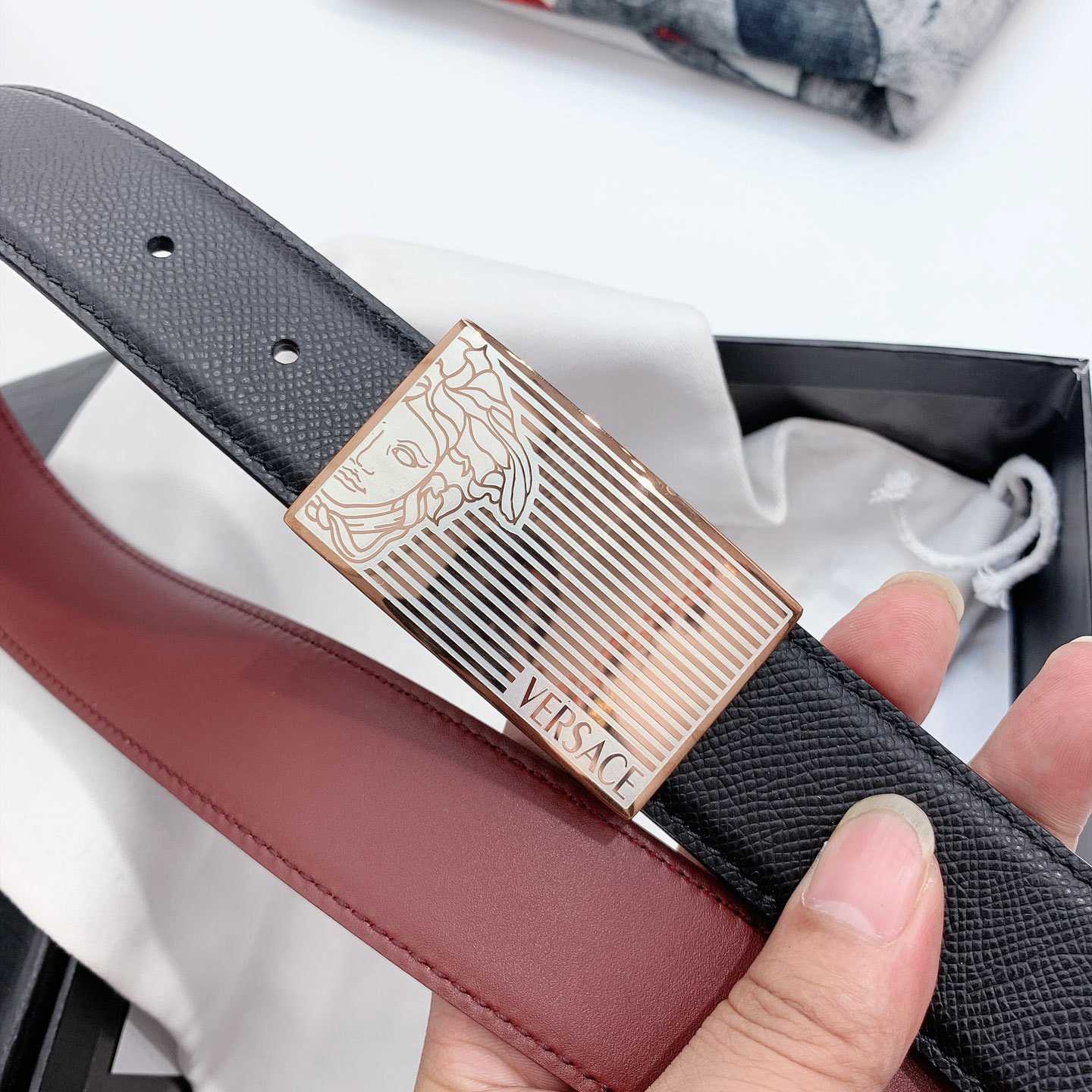 Versace Leather Belt - FashionPlug