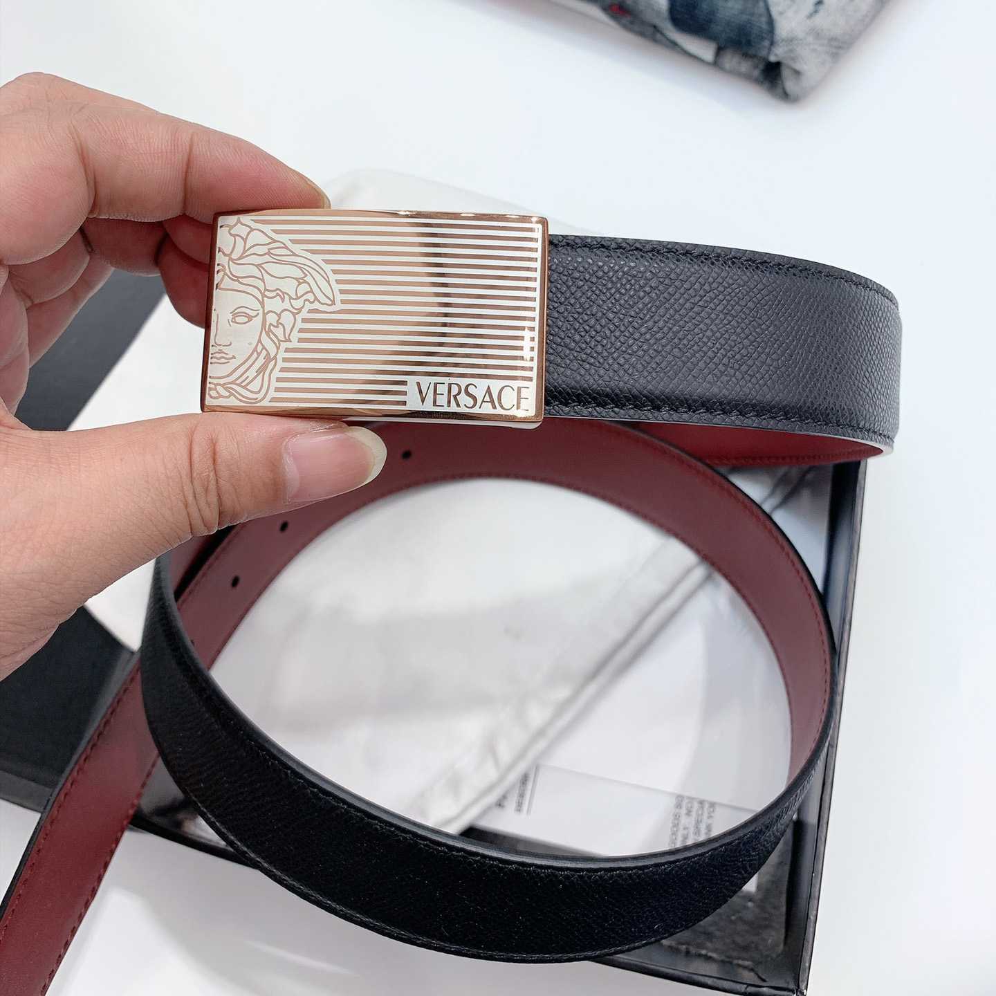 Versace Leather Belt - FashionPlug