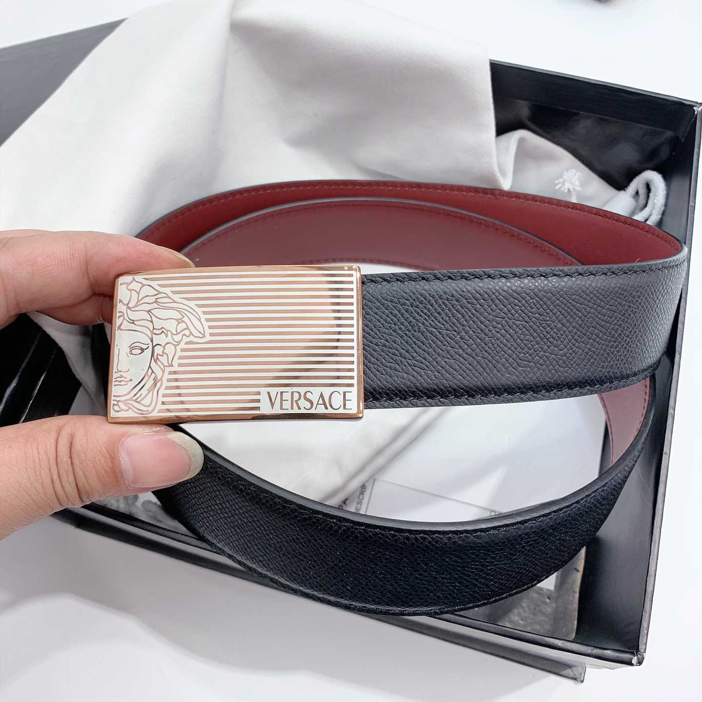 Versace Leather Belt - FashionPlug