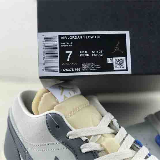 Air Jordan 1 Low “UNC Grey” Sneaker     DZ5376-469 - FashionPlug